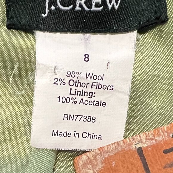 OLD SCHOOL J CREW JOHN HANLEY WOOL BLAZER SIZE 8 - Picture 9 of 12